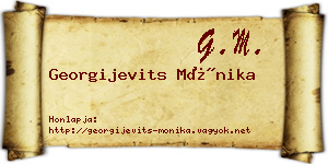 Georgijevits Mónika névjegykártya